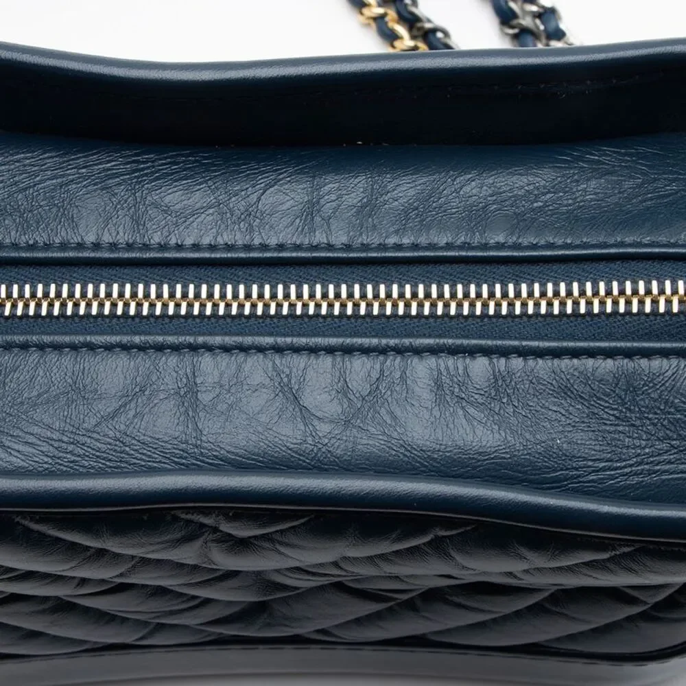 Chanel Chevron Aged Calfskin Gabrielle Small Hobo